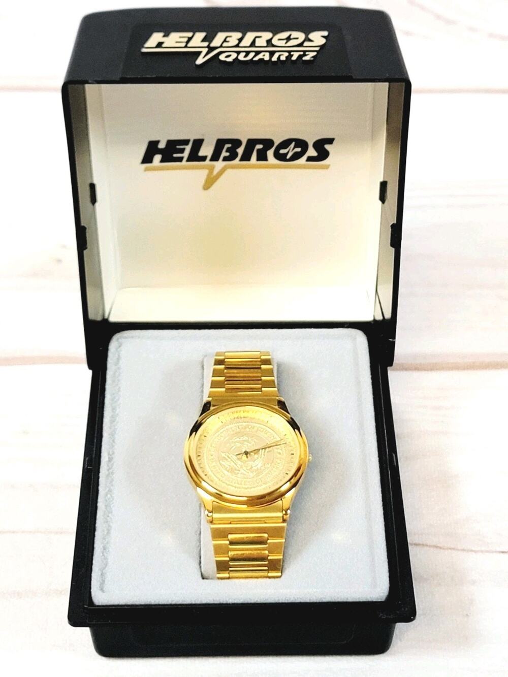 Vintage Helbros United States Department of the Navy Gold-Tone Wristwatch Men's